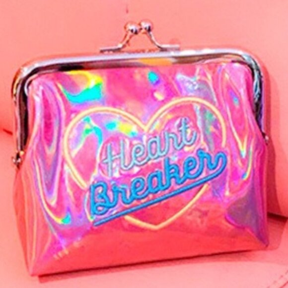 Bentoy Snap Coin Purse Pink "Heart Breaker" - Picture 1 of 4